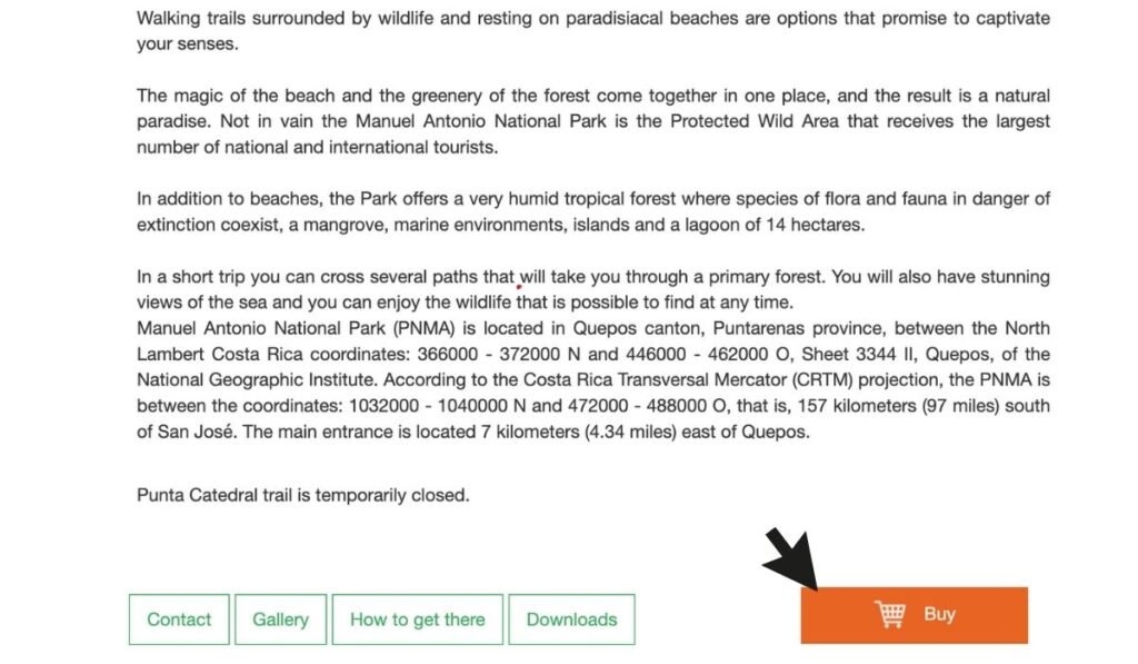 manuel antonio national park ticket booking