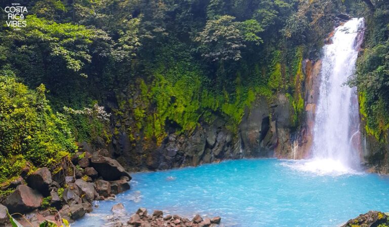 rio celeste waterfall in Costa Rica