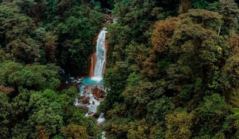 costa rica in October waterfall