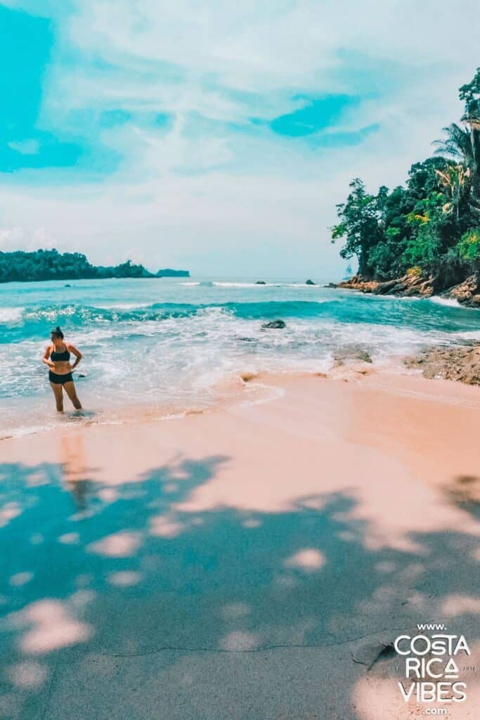 woman on manuel antonio national park beach