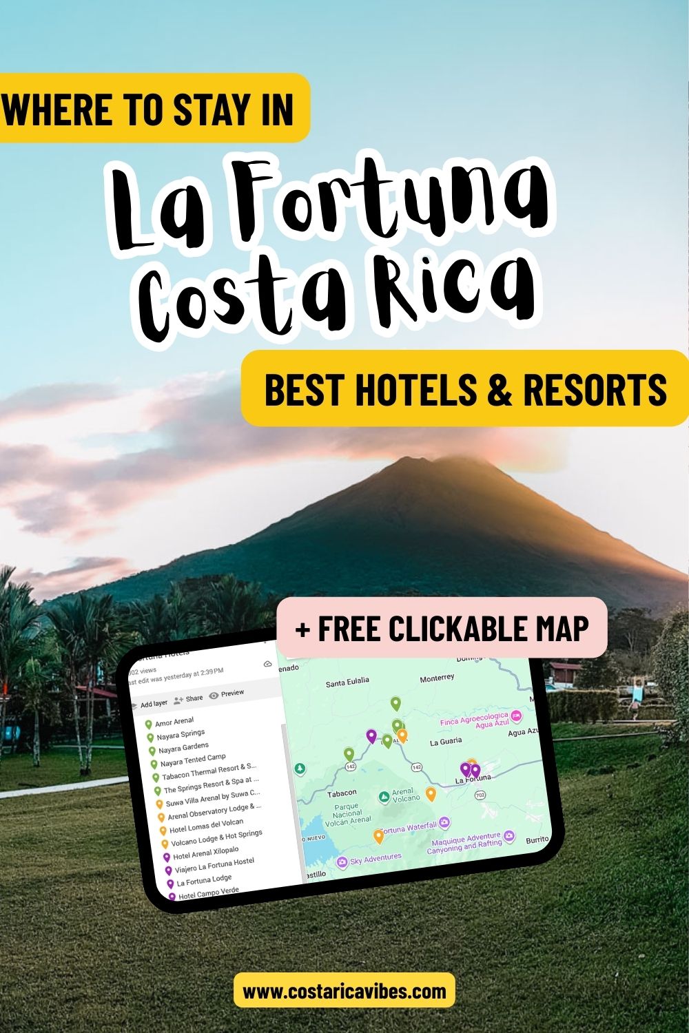 La Fortuna, Costa Rica hotels graphic