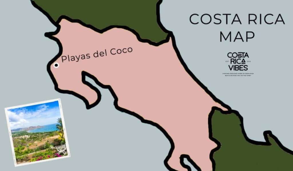 playas del coco map