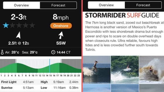 apps for costa rica - magicseaweed