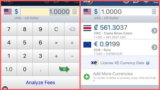 apps for costa rica - xe currency exchange