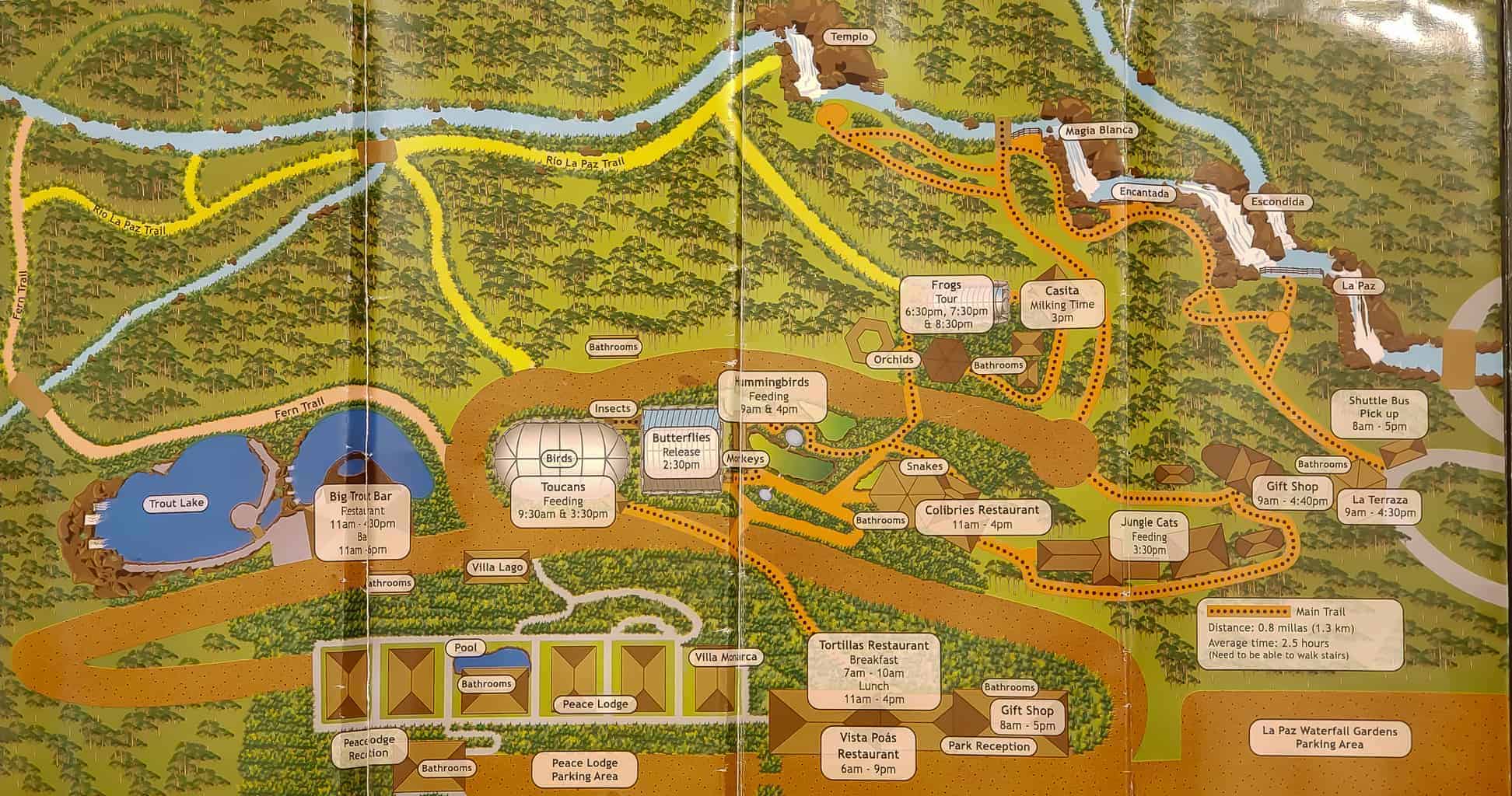 la paz waterfall map