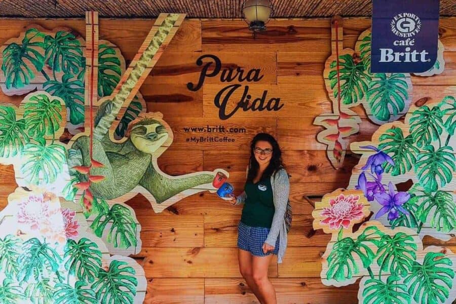 britt coffee tour photo opp in Costa Rica