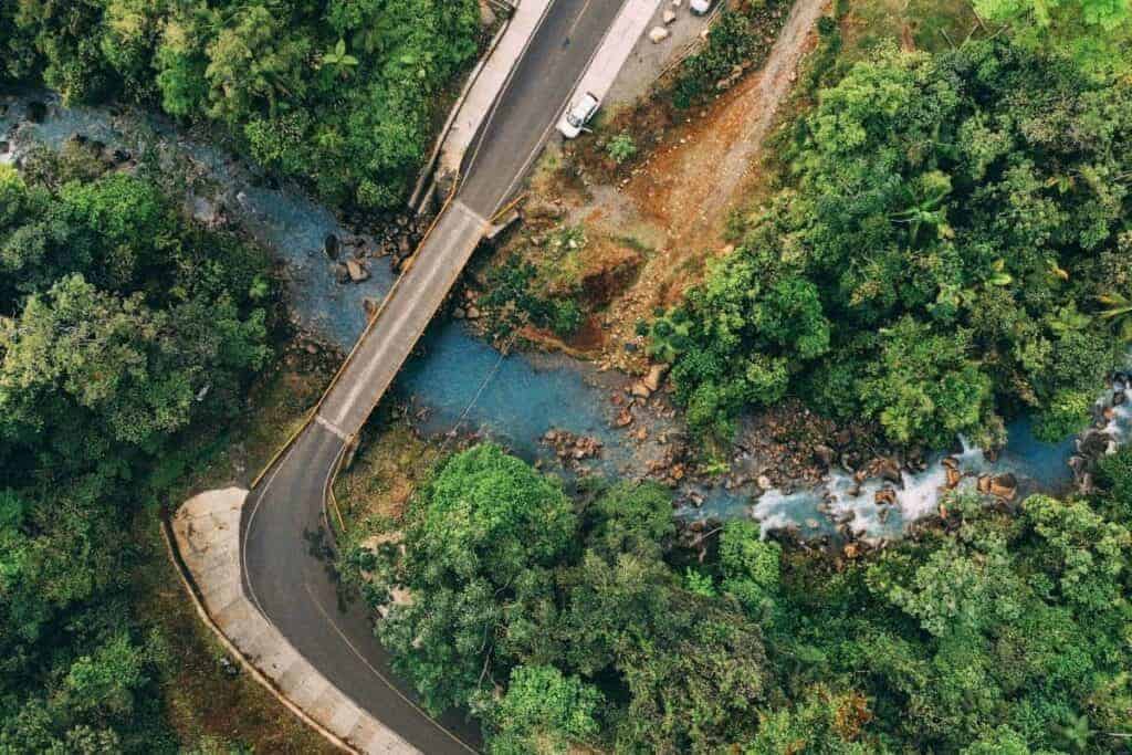 rio celeste from above