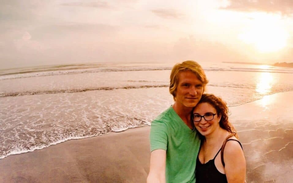 sarah and thomas on beach