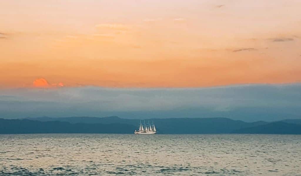 costa rica sunset view