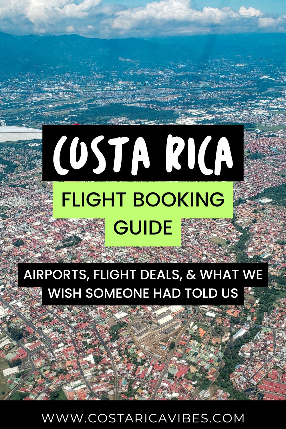 costa rica flight booking guide graphic