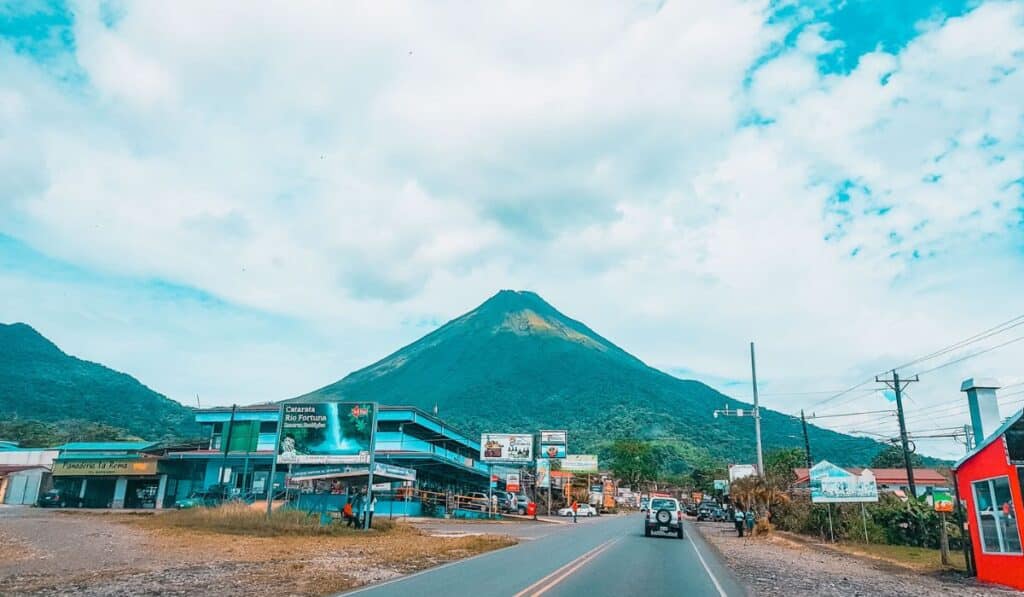 arenal volcano view from downtown