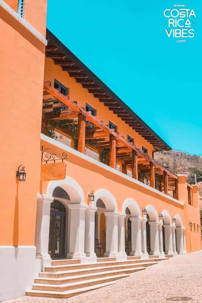Orange Mediterranean-style building in Las Catalinas