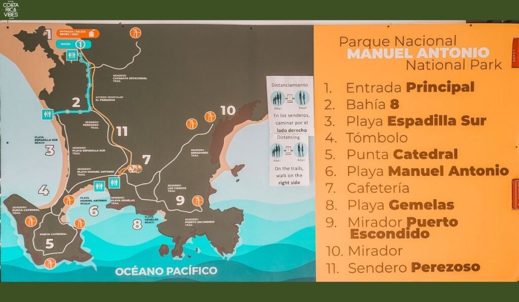 manuel antonio national park map