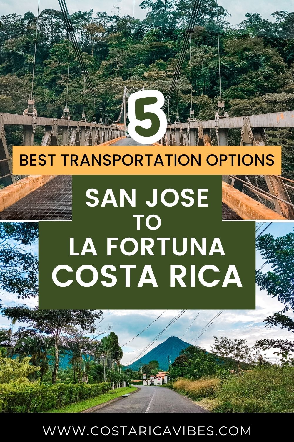 San Jose to La Fortuna: The 5 Transportation Options