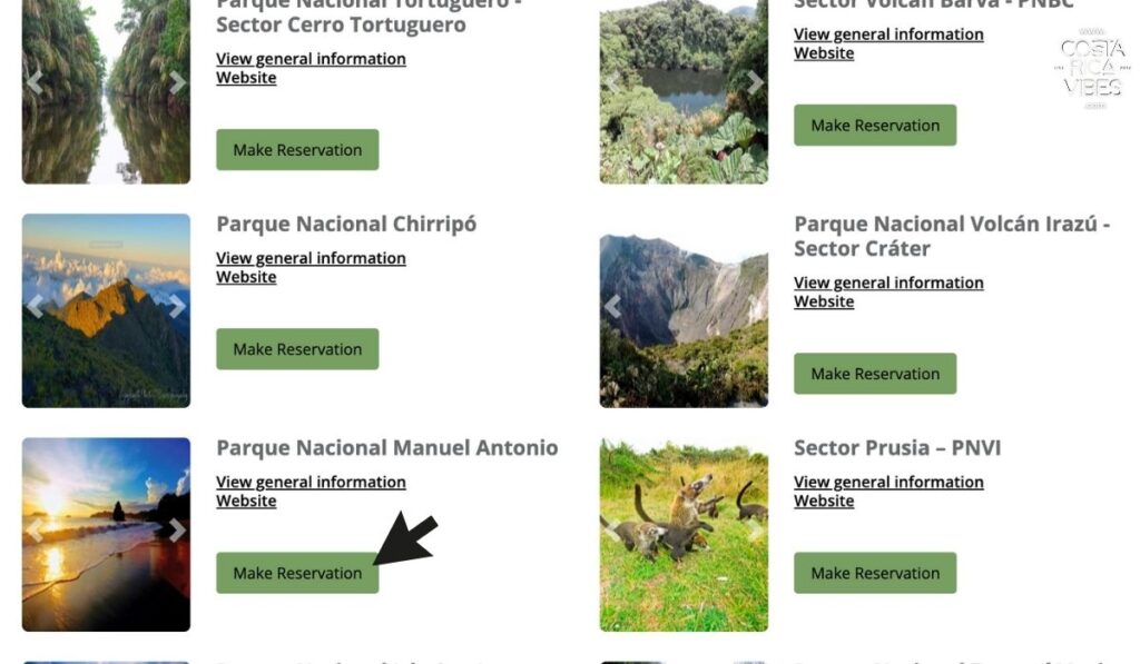 manuel antonio national park ticket booking