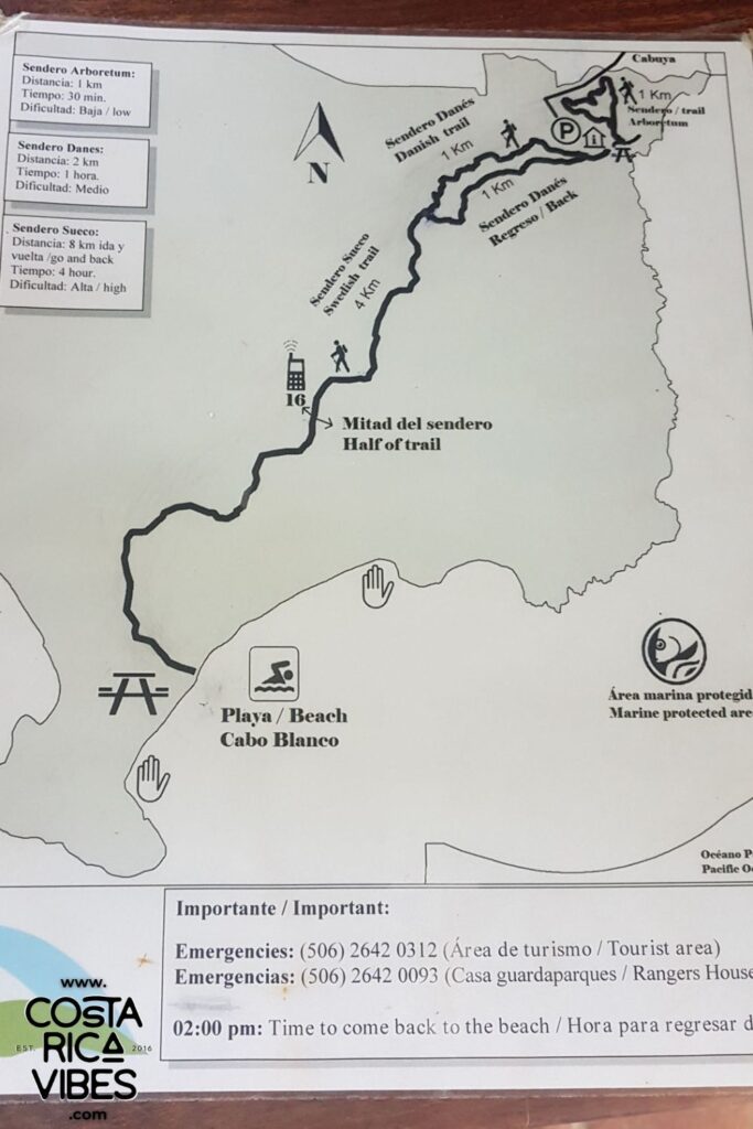 map Reserva Natural Cabo Blanco