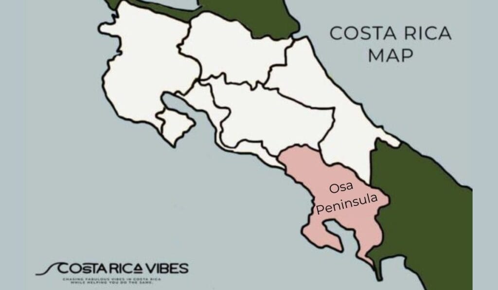 osa peninsula map of costa rica