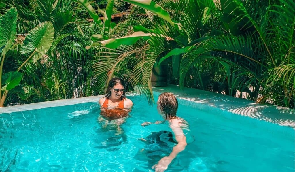 couple in pool santa teresa costa rica