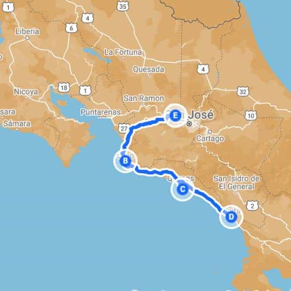 Costa Rica Pacific Coast One Week Itinerary