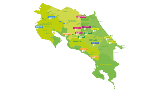 Costa Rica Work Map Where is Costa Rica Located? Find Out and See Key Places