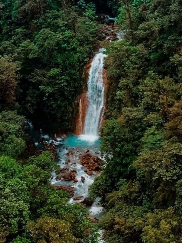 costa rica in October waterfall