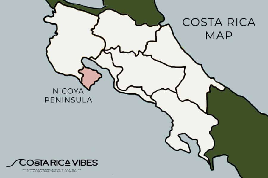 nicoya peninsula map